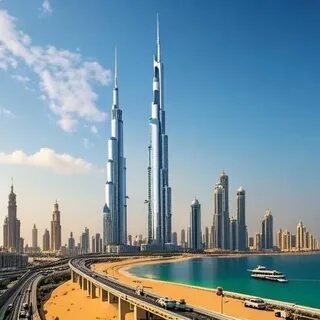 Burj Khalifa and Dubai Skyline